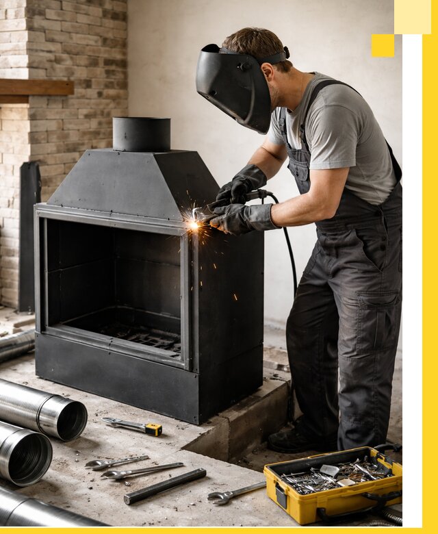 Продажа и установка металлических каминов в Губкине под ключ