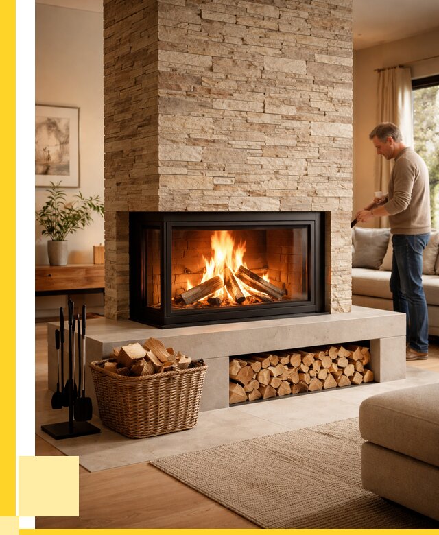 Дровяной камин под ключ в Губкине от 203160 р. | ЭриданГбк