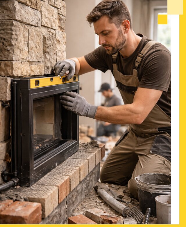 Дровяные камины под ключ в Губкине: монтаж, обустройство