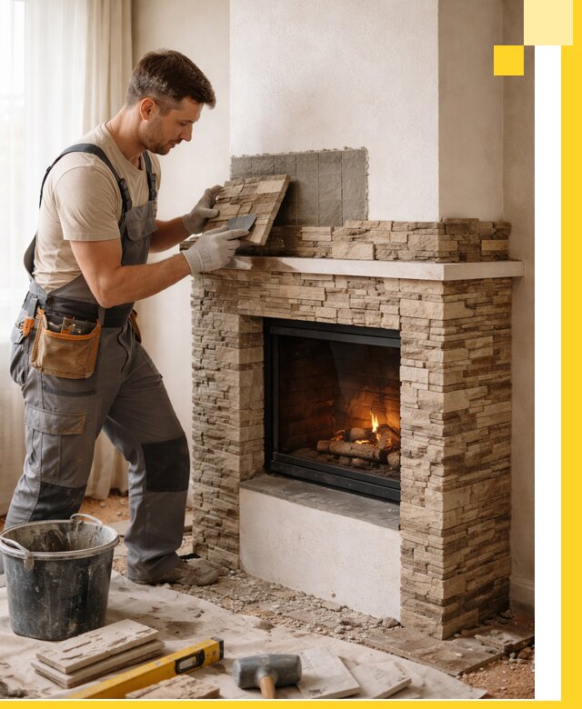 Изготовление и монтаж каминов для дома под ключ в Губкине