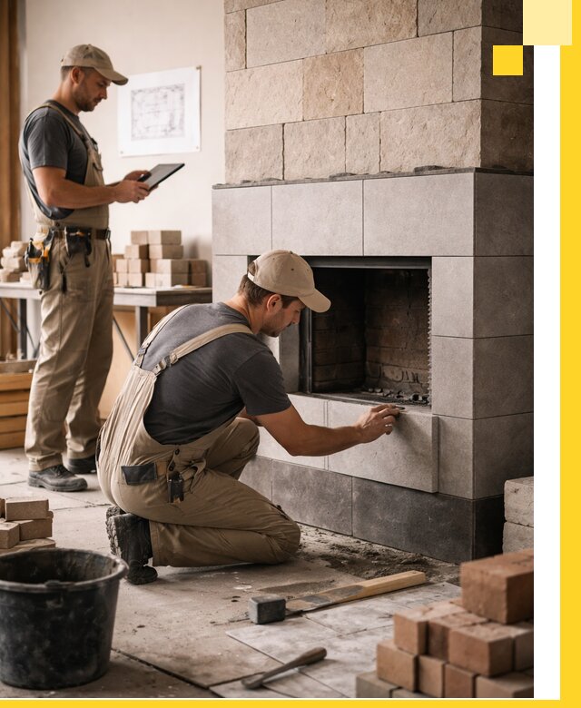 Индивидуальные проекты каминов и каминных систем в Губкине