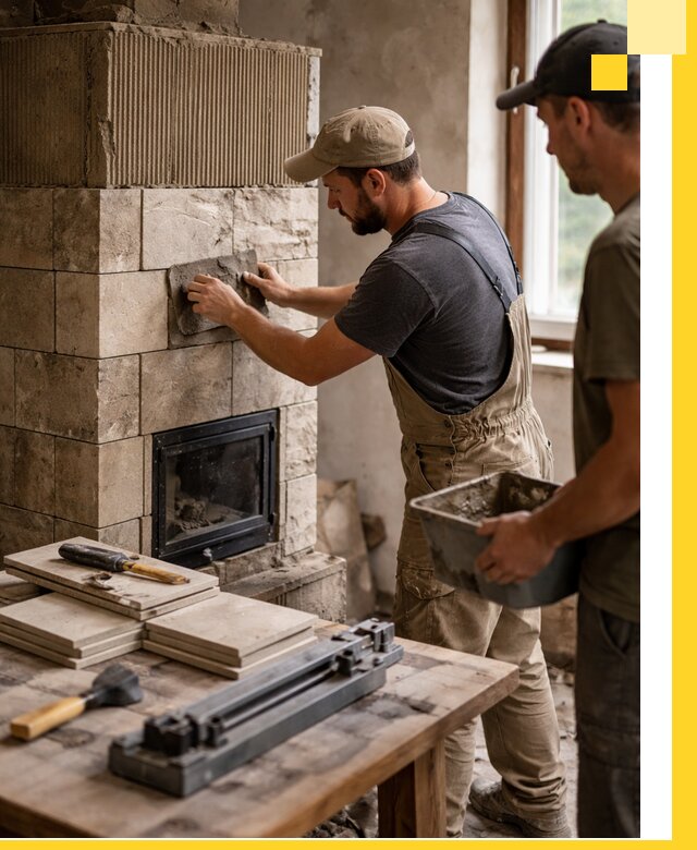 Профессиональная облицовка печей в Губкине: керамика и камень