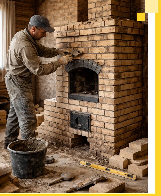 Кирпичные печи под ключ в Губкине: проектирование и кладка