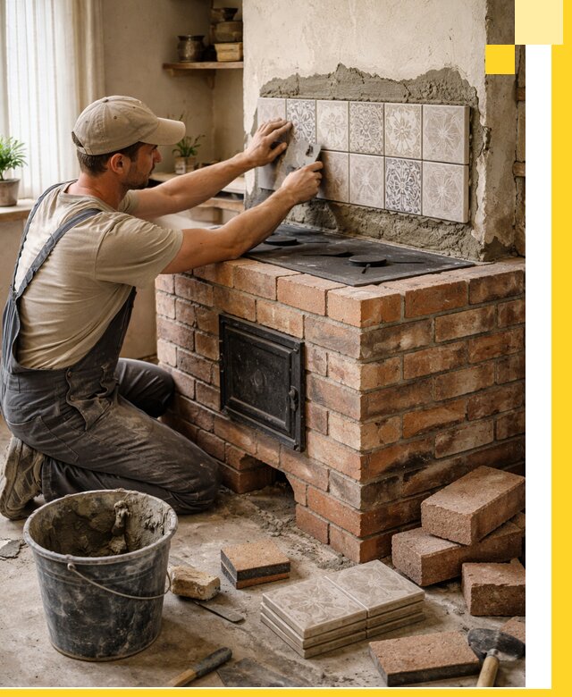 Печи с плитой на заказ монтаж гарантия и сервис в Губкине