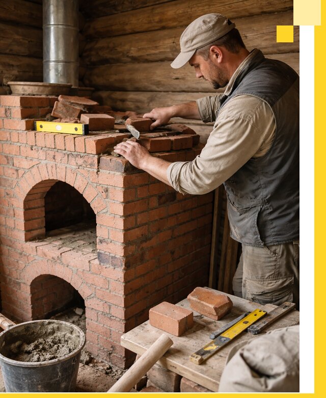 Изготовление и установка русских печей в Губкине под ключ