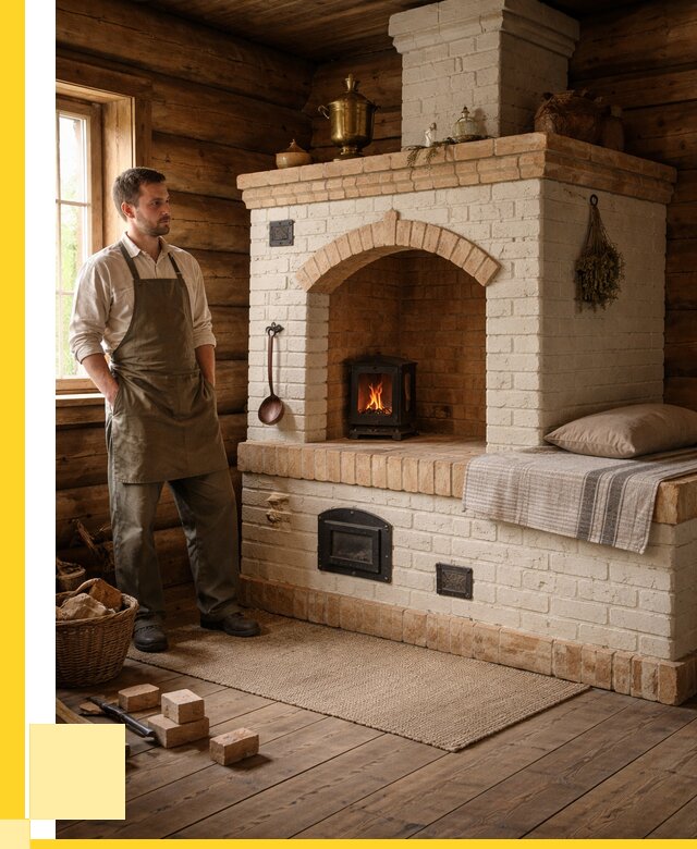 Русские печи с лежанкой под ключ в Губкине от 152370 р. ЭриданГбк