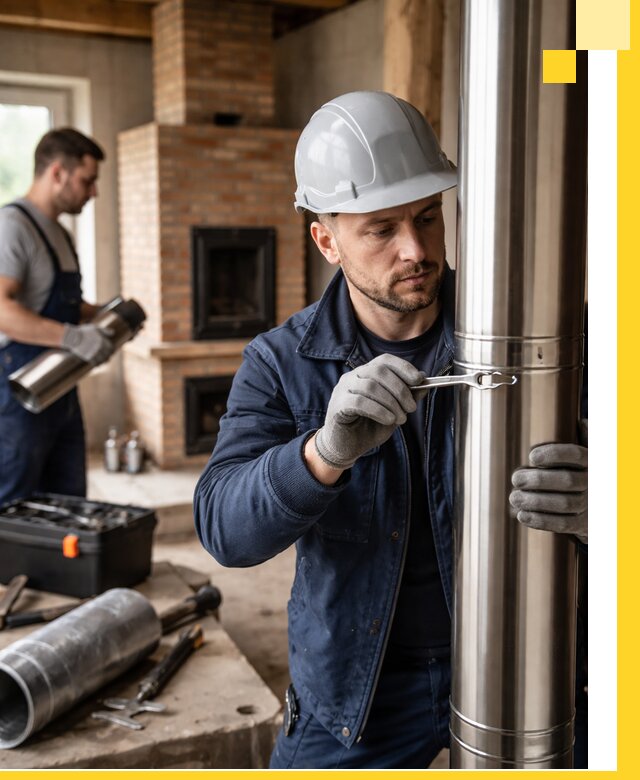 Профессиональный монтаж дымоходов для печей в Губкине