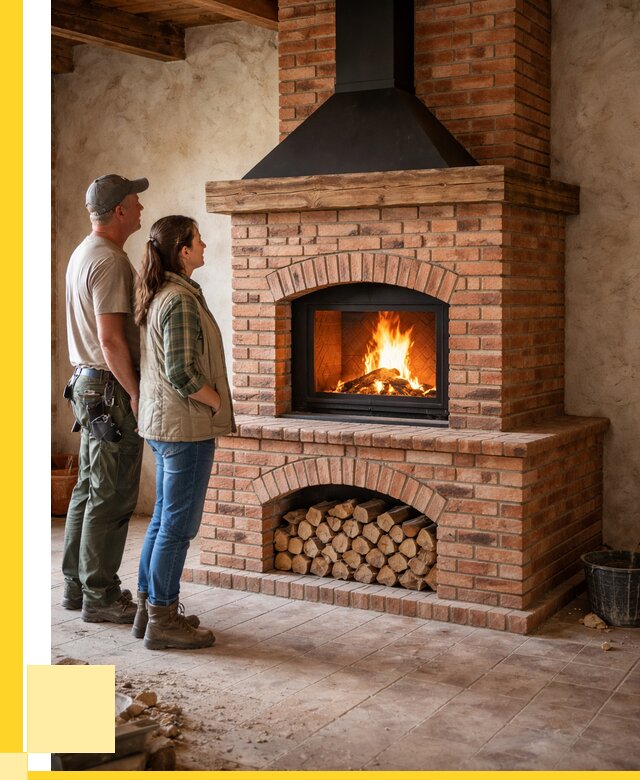 Печи камины из кирпича в Губкине от 121896 р. | ЭриданГбк