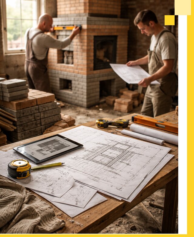 Проекты печей и каминов с индивидуальным дизайном в Губкине