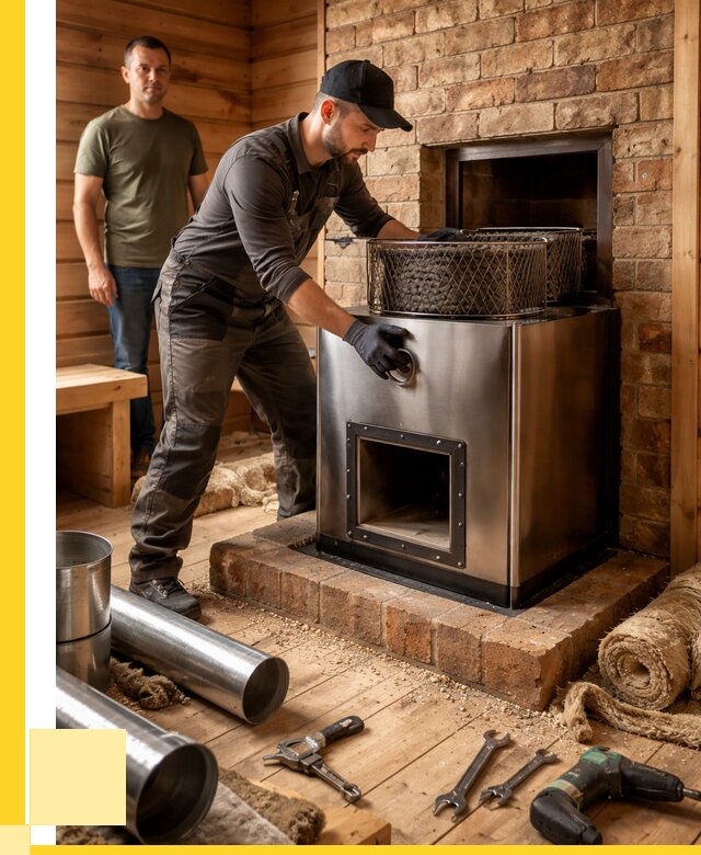 Монтаж банных печей под ключ в Губкине от 18284 р., ЭриданГбк