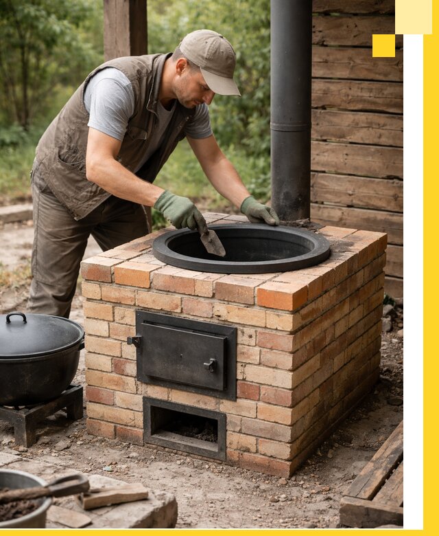 Изготовление и установка печей для казана в Губкине под ключ