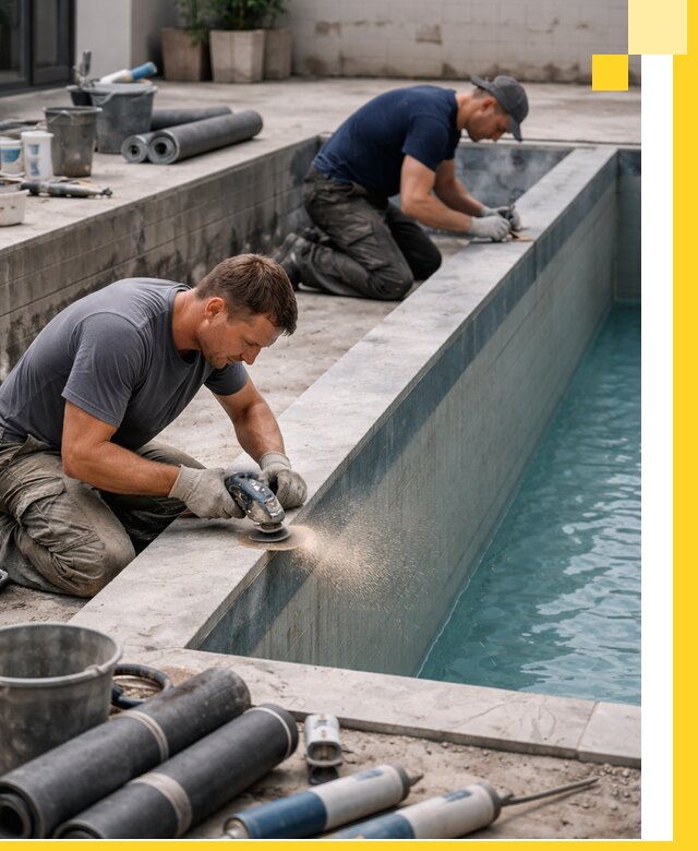 Профессиональный ремонт бассейнов под ключ в Губкине