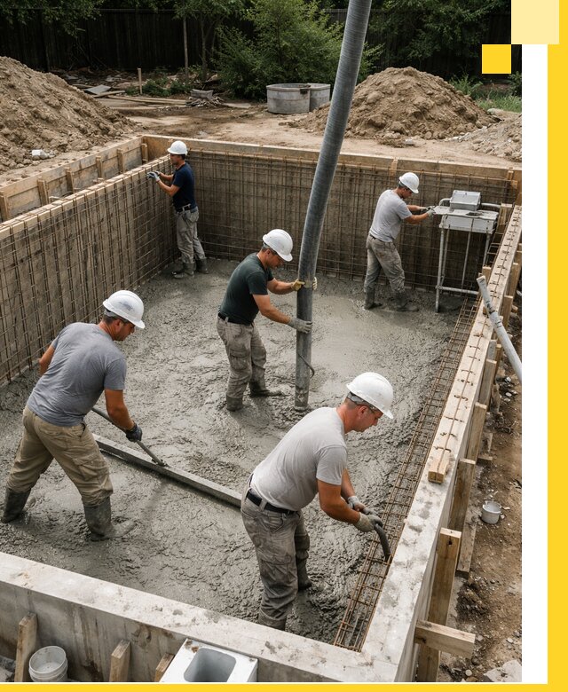 Строительство бетонных бассейнов под ключ в Губкине