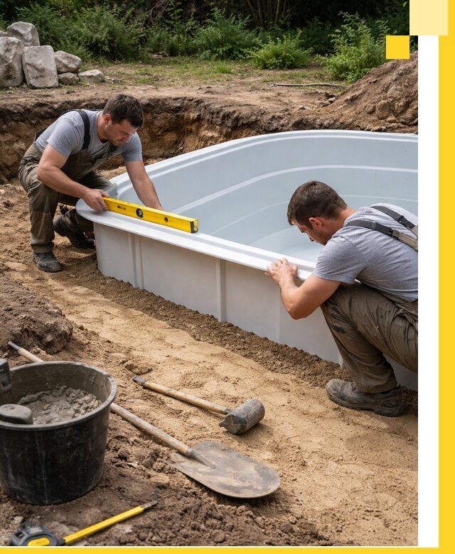 Производство и установка пластиковых бассейнов в Губкине под ключ