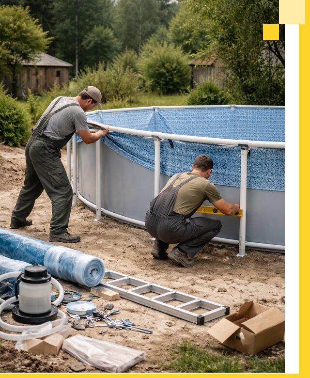 Установка и монтаж каркасных бассейнов в Губкине под ключ