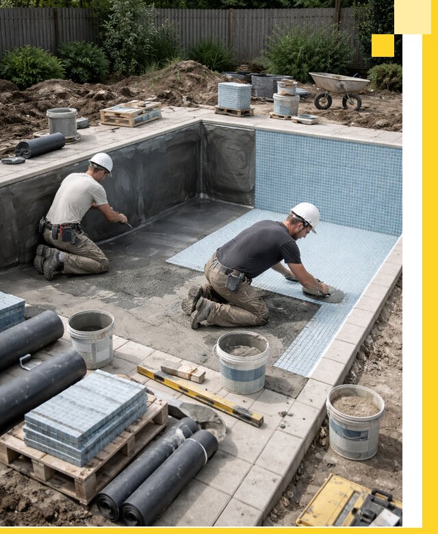 Проектирование и строительство стационарных бассейнов в Губкине