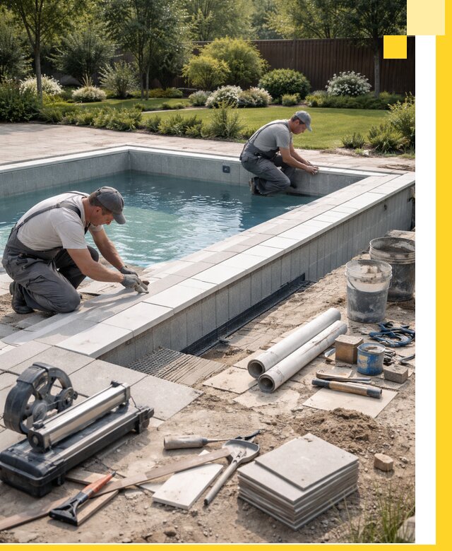 Строительство открытых бассейнов под ключ в Губкине профессионально