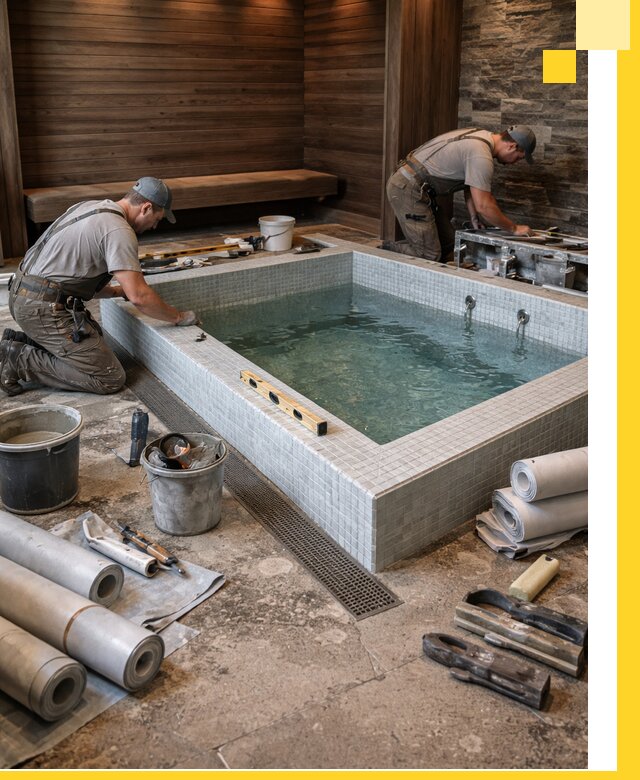 Установка и строительство бассейнов для сауны в Губкине