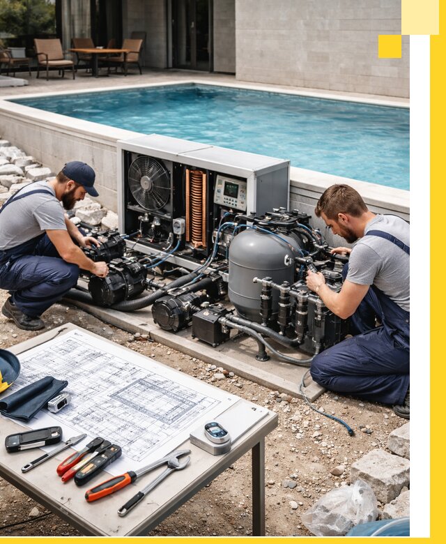 Проектирование и монтаж бассейнов с подогревом в Губкине