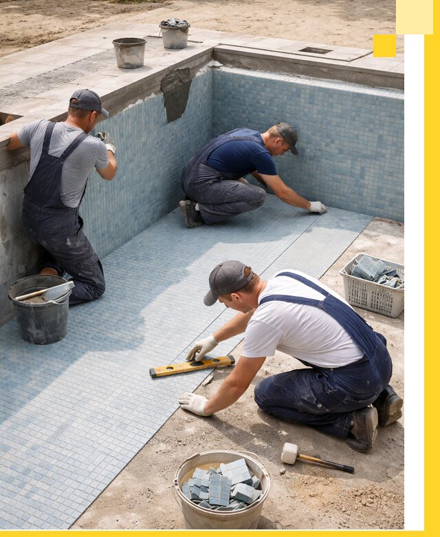 Укладка и установка плитки для бассейнов под ключ в Губкине