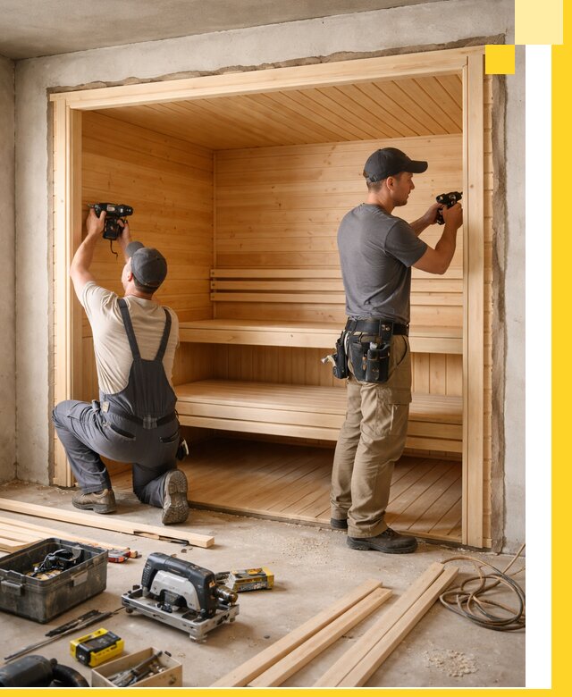 Монтаж саун под ключ в Губкине — проектирование и установка