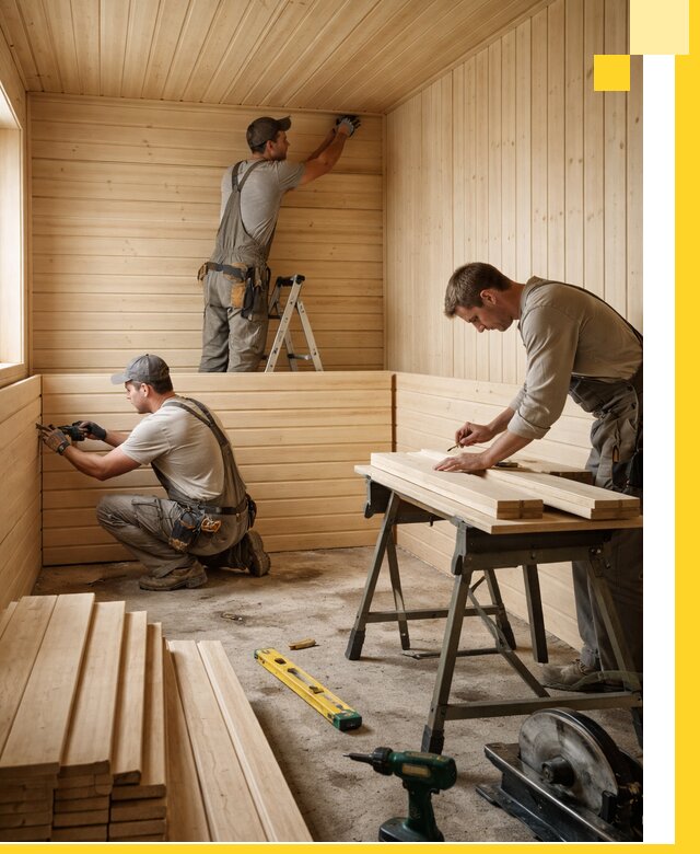 Обшивка саун в Губкине из натуральной древесины под ключ