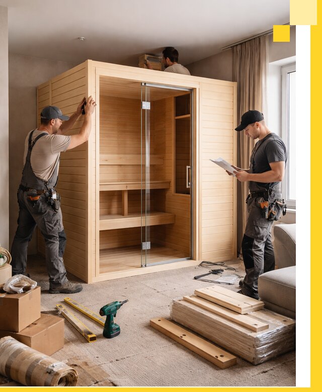 Установка и благоустройство саун в квартире в Губкине