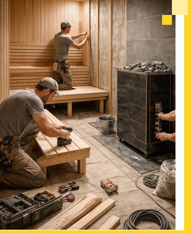 Дизайн и строительство интерьерных саун под ключ в Губкине