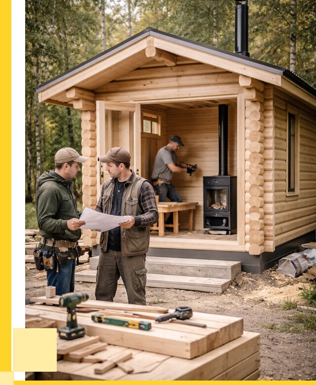 Монтаж бань под ключ в Губкине — от 203160 р. | ЭриданГбк