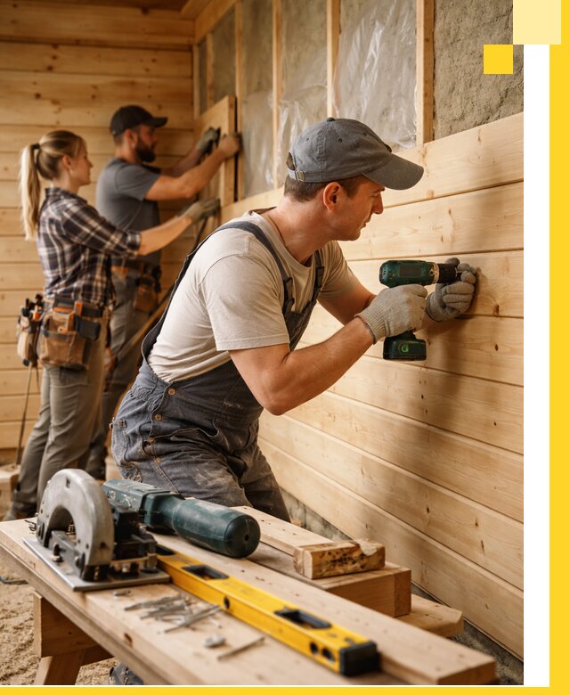 Обшивка бань под ключ в Губкине: отделка стен и потолков