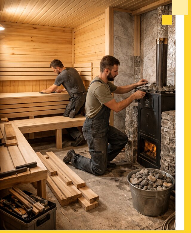 Дизайн и строительство интерьеров бань под ключ в Губкине