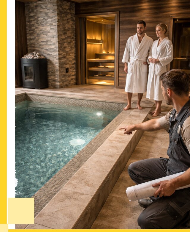 Проект бани с бассейном под ключ в Губкине от 66027 р. | ЭриданГбк