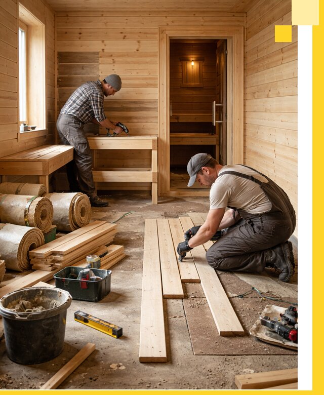 Индивидуальный проект бани с комнатой отдыха под ключ в Губкине