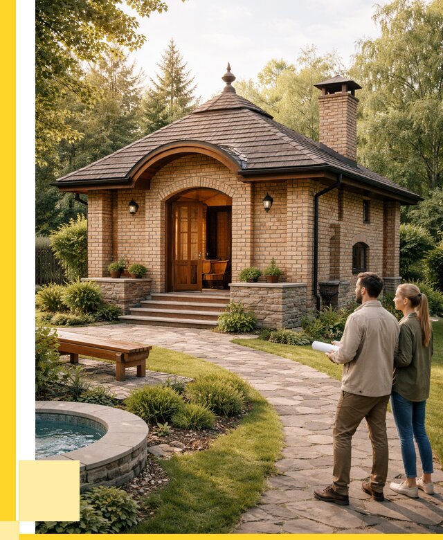 Проект кирпичной бани в Губкине от 30474 р. | ЭриданГбк