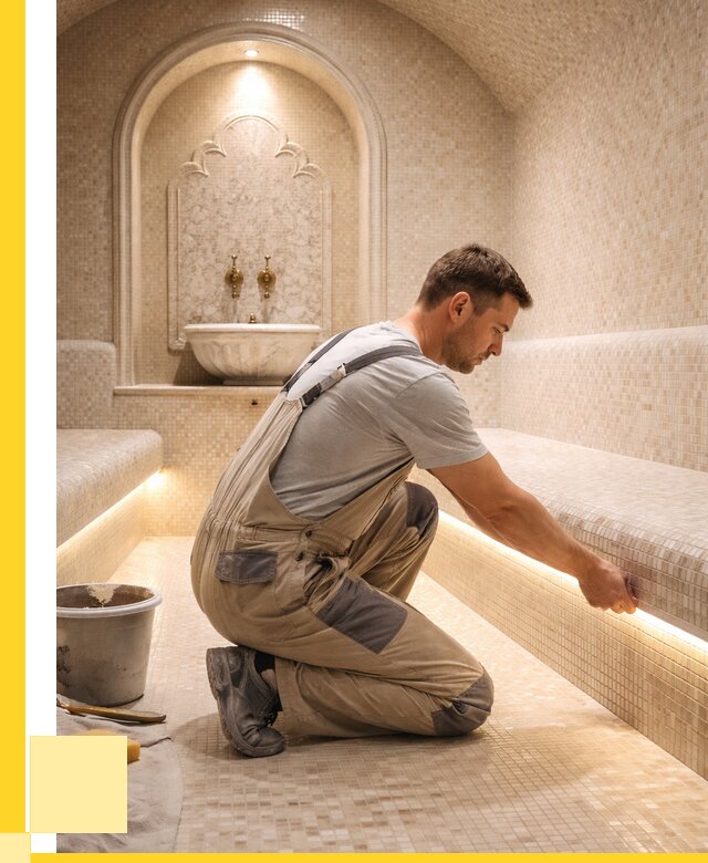 Отделка хамамов под ключ в Губкине от 5587 р. | ЭриданГбк