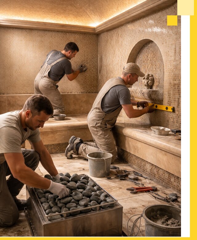 Проектирование и строительство хамама и сауны в Губкине